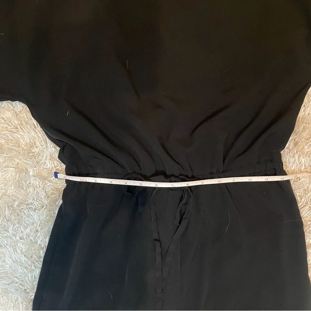 Banana Republic Black Jumpsuit Open Back Peek-Boo Shoulders Size 4 Holiday Party - Image 9