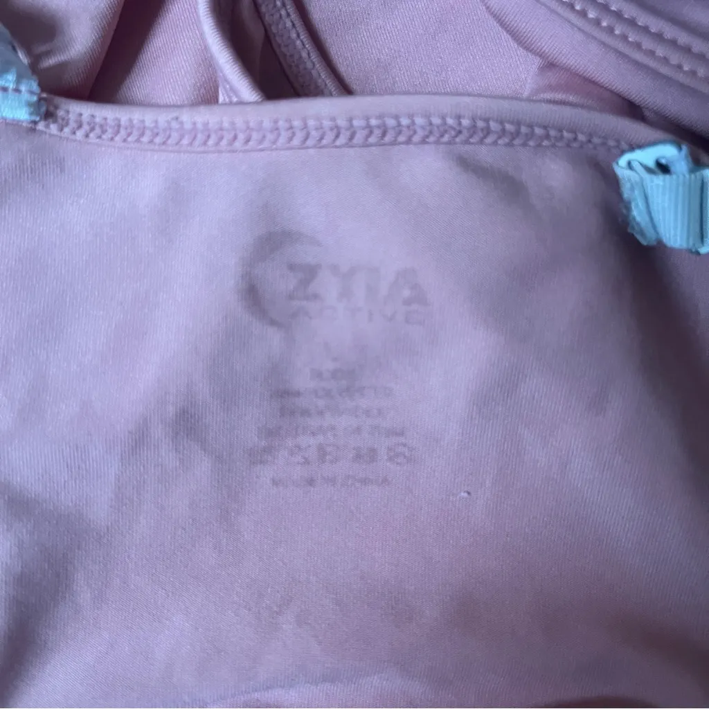 Zyia Active Pink Logo Elastic Band Adjustable Straps Sports Sleep Bra Large (2) - Image 3