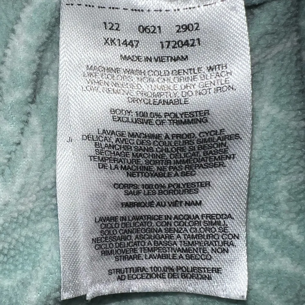 pullover half zip fleece sweater women’s sz Small light teal 💚💙 EUC - Image 11