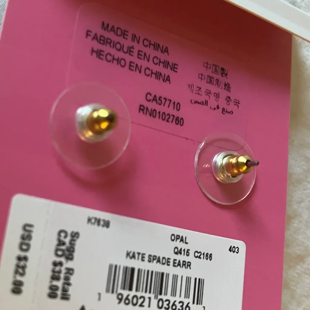 Kate Spade: Opal Iridescent Square Earrings - Image 4