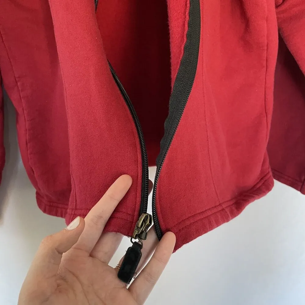 Silver for Her Big Sky Montana Red Jacket Size L full zip casual fleece jumper Size L - Image 6