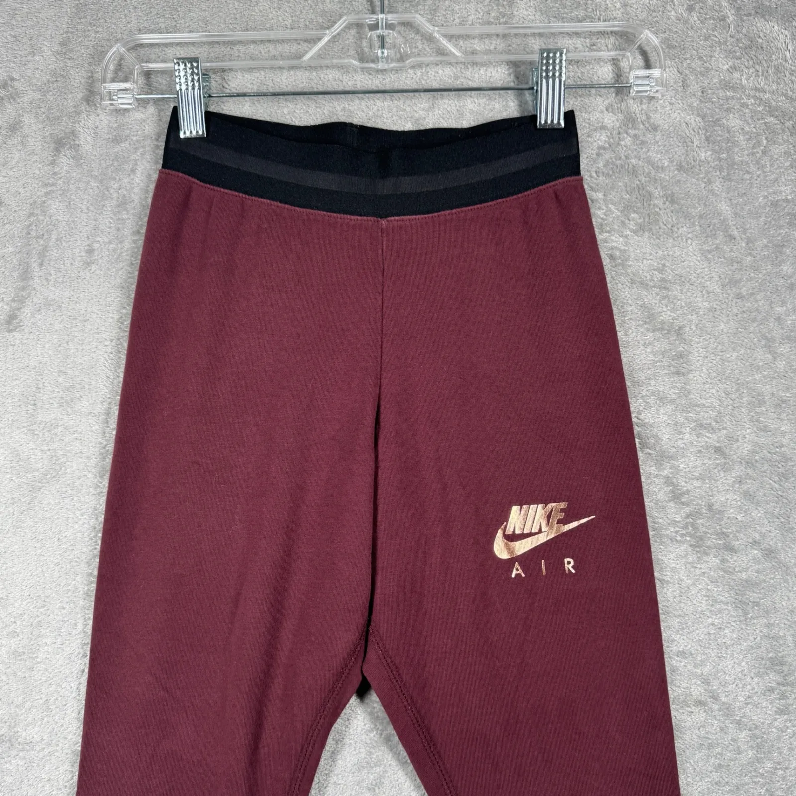 Nike Air Leggings Womens XS Maroon Logo Spellout‎ Activewear Athleisure - Image 4