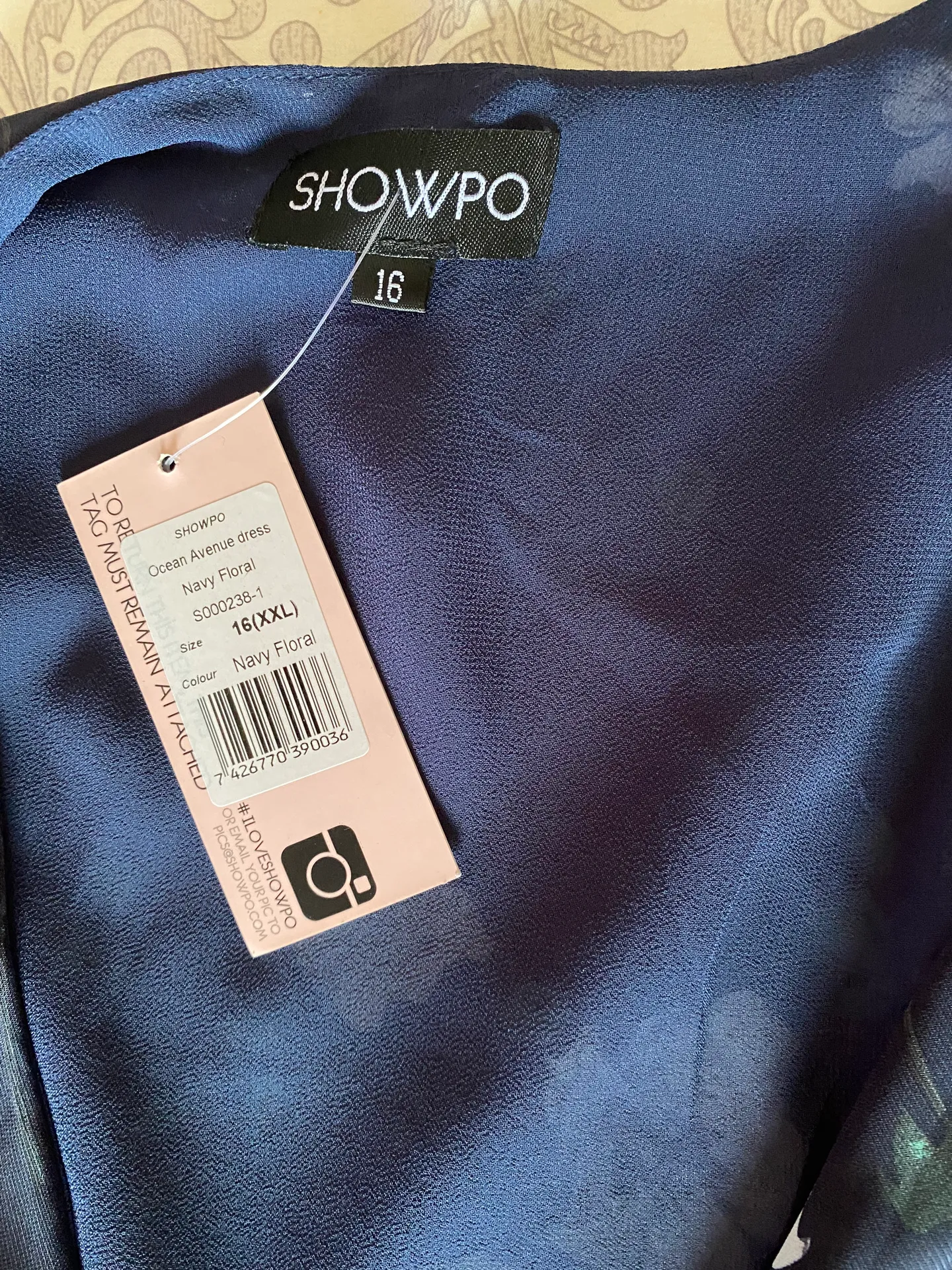 Navy Wrap Dress - Image 4