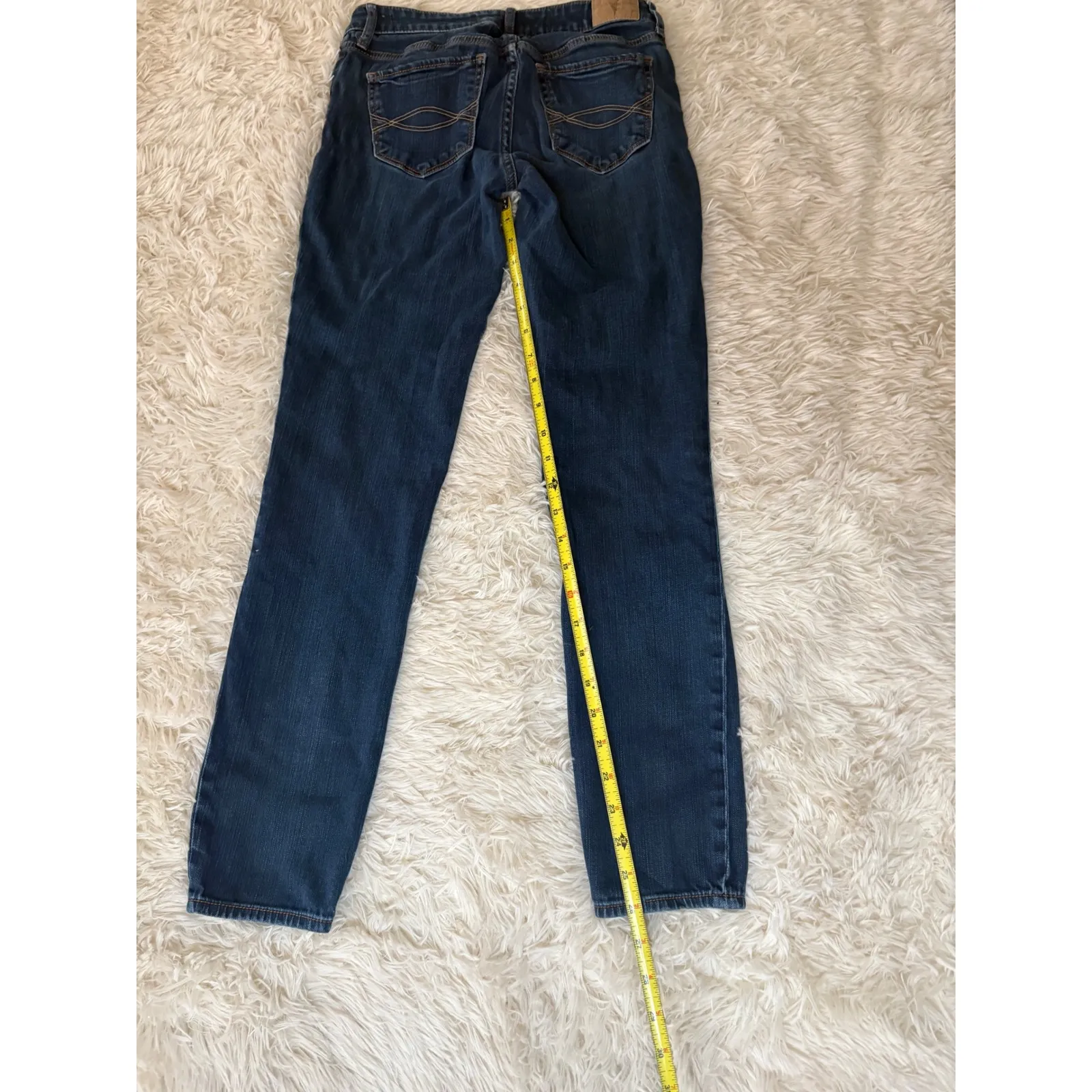 Abercrombie & Fitch Womens Dark Wash Denim Jeans Size‎ 26 Skinny Casual - Image 5