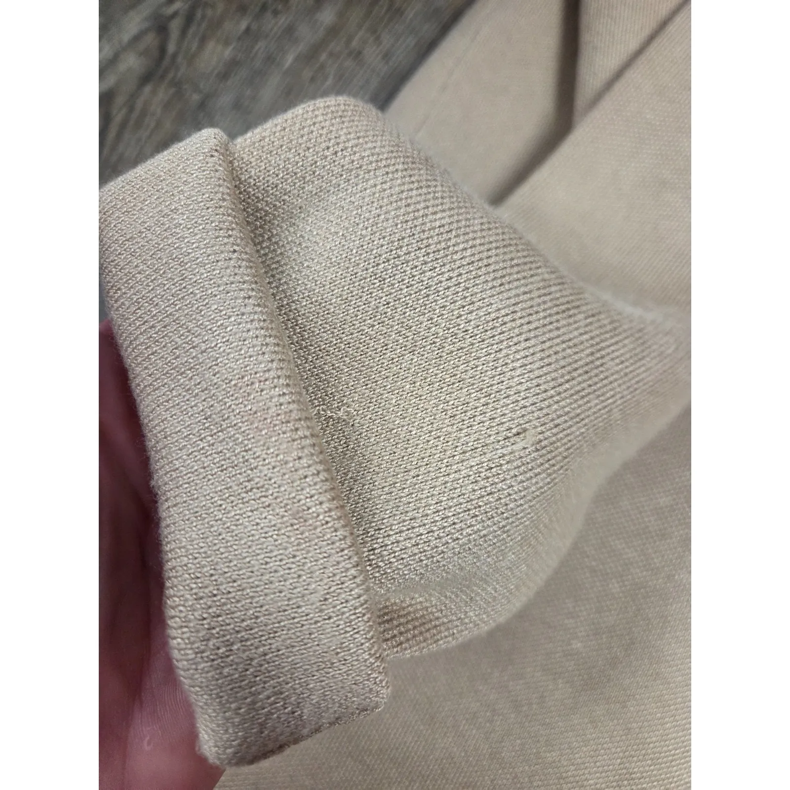 SIONI Beige Tan Duster Long Heavy Cardigan Sweater Women's Size Large - Image 5