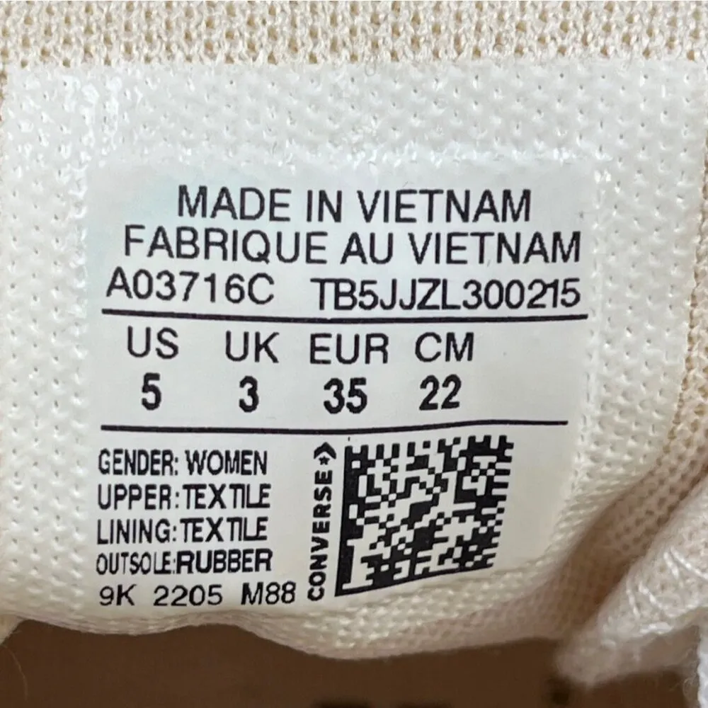 Converse Cuck Taylor Women's White Shoes/Sneakers Sz 5 SKU 4255 - Image 8