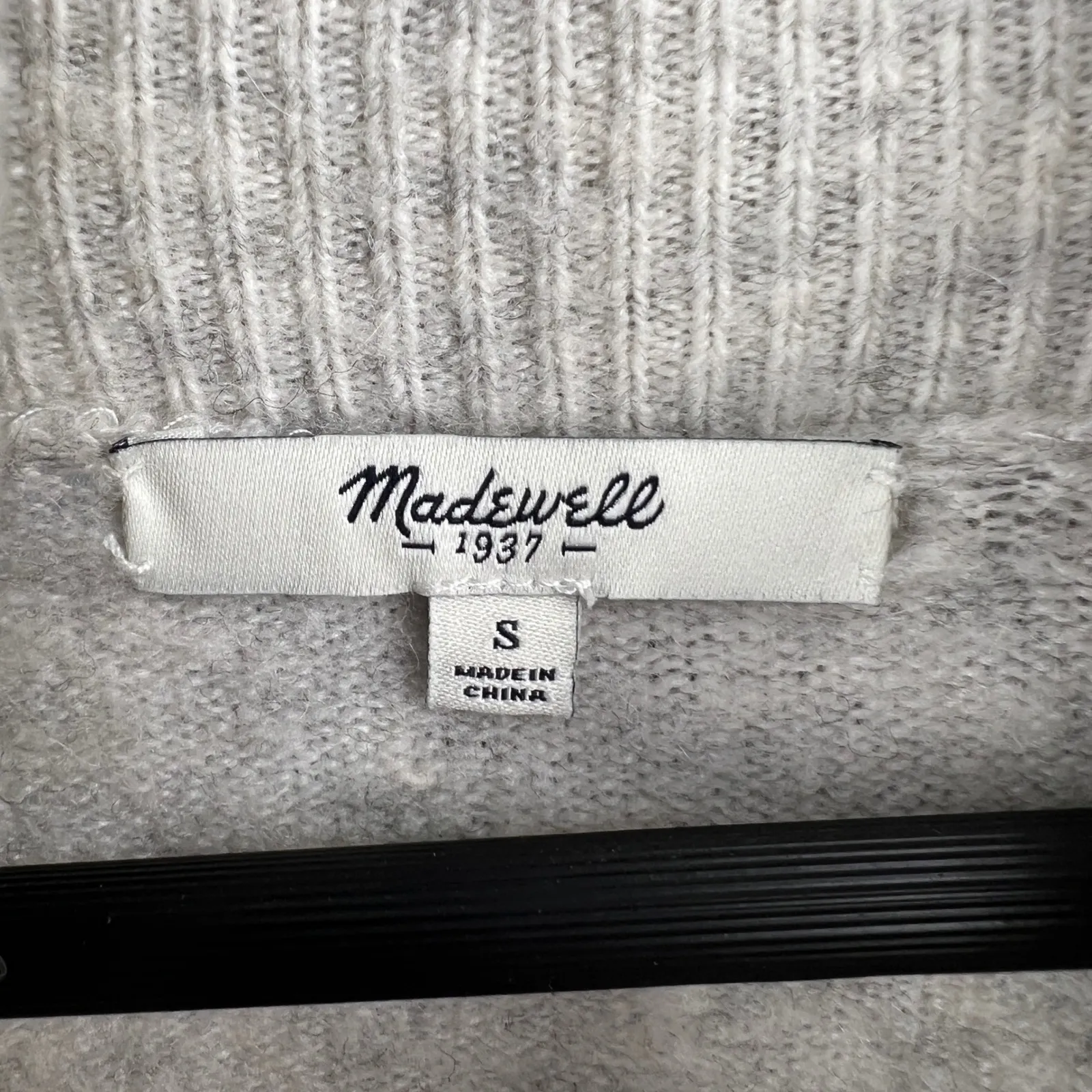 Madewell  Sweater Dress Gray Wool Alpaca Blend Turtleneck Oversized Small - Image 4