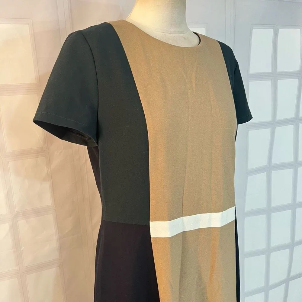 Boss Hugo Boss short sleeve colorblock business professional sheath dress size 1 - Image 2
