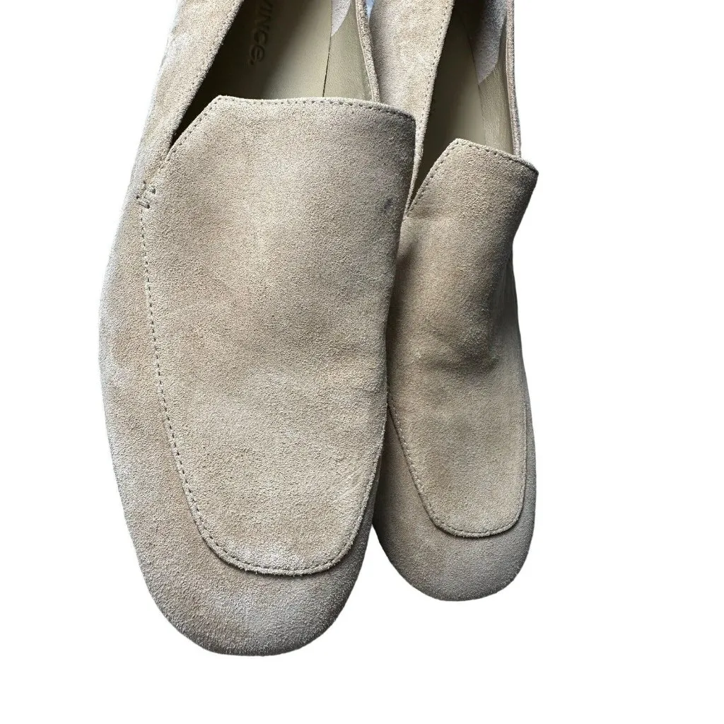 VINCE Vero Cuoio Lela Size 9 Loafer Women’s‎ Tan Suede Slip-On Block Heel #S93-8 - Image 7