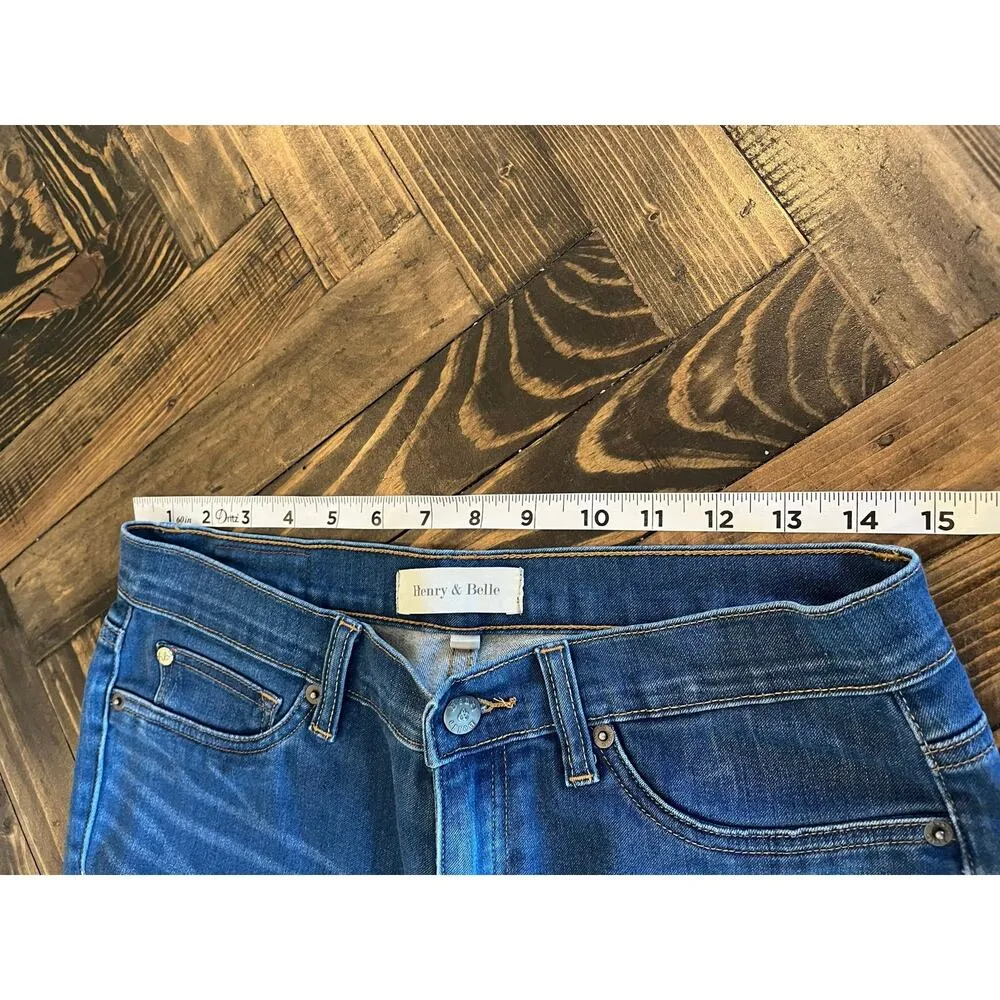 Henry & Belle Jeans Capri Women 29 Stretchy Comfy Casual Spring Summer Vacation Blue - Image 4