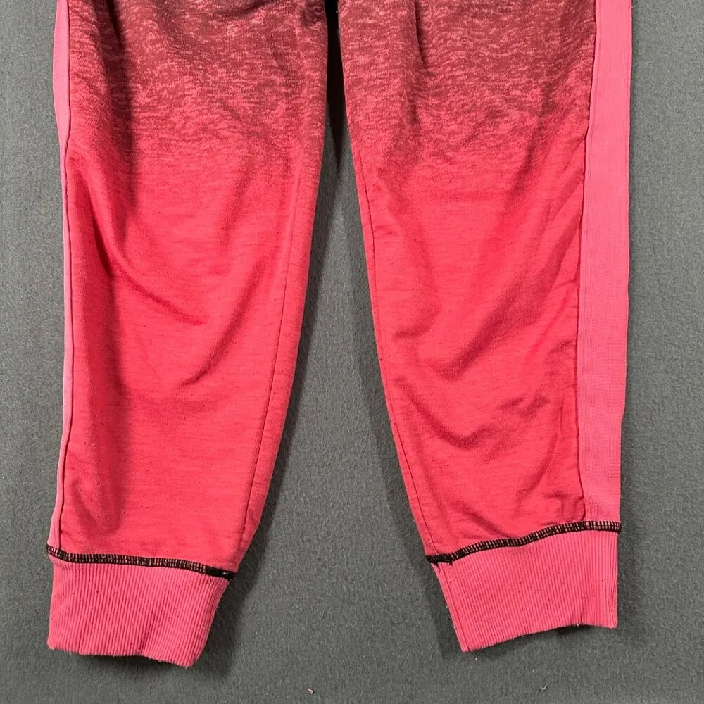 Lularoe Womens Large Pink Black Pull On Elastic Drawstring Joggers Pockets - Image 2