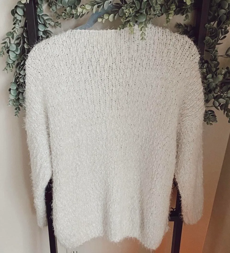 Altar'd State  White Eyelash Sweater   - Image 3