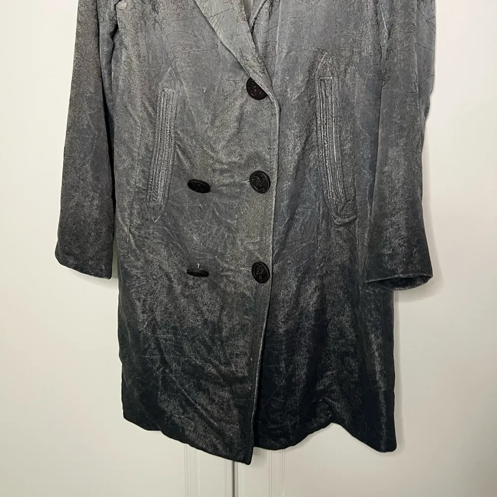 Vintage John Galliano 2006 Trench Coat Gray Size 6 - Image 7