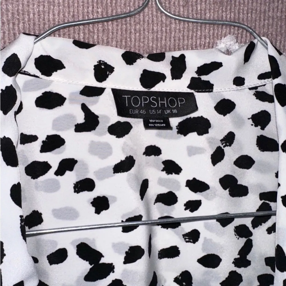 TopShop Women’s Dalmatian Animal Print Blouse - Image 2