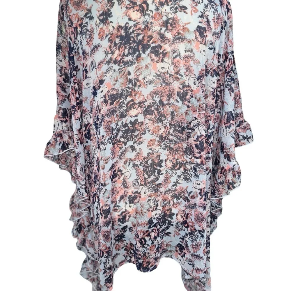 4/$25 BUNDLE SALE!! MOTHERHOOD MATERNITY OS FLORAL RUFFLE KOMONO - Image 4