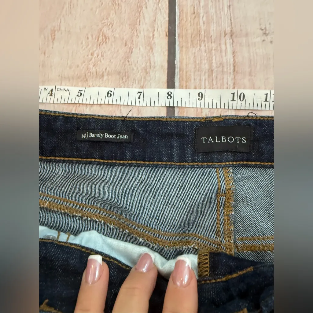 Talbots Womens Size 14 Barely Boot Jean Curvy Flattering Stretch Denim - Image 6