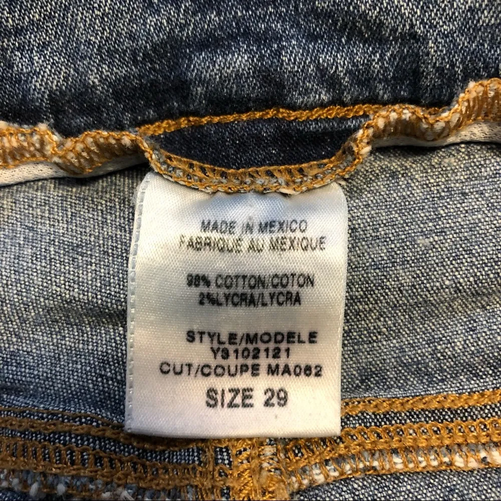 Vintage  Button Boot Cut Patch Front Pocket Jeans 29 Fit like a 6 - Image 8