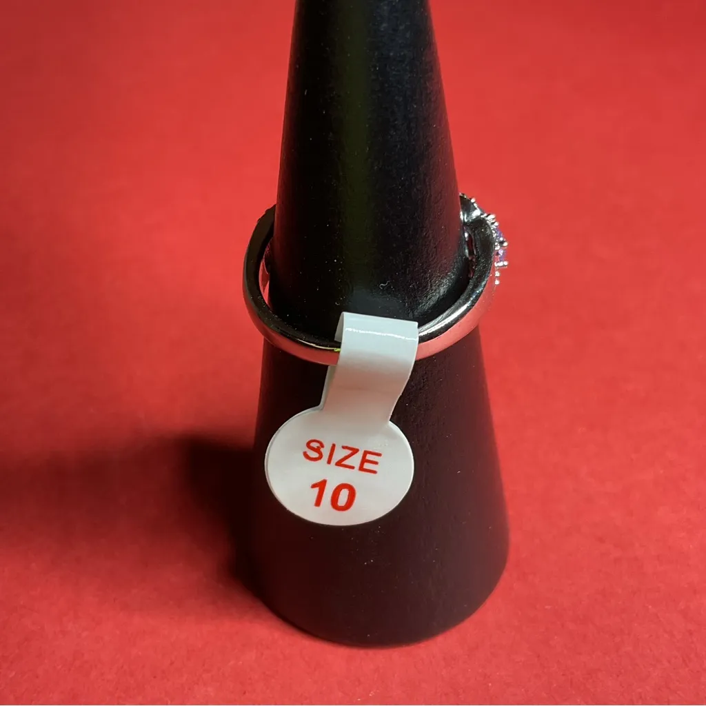 Bomb Party RG91532 “At The Ritz” Cubic Zirconia on Rhodium Size 10 Ring NWT Silver - Image 3