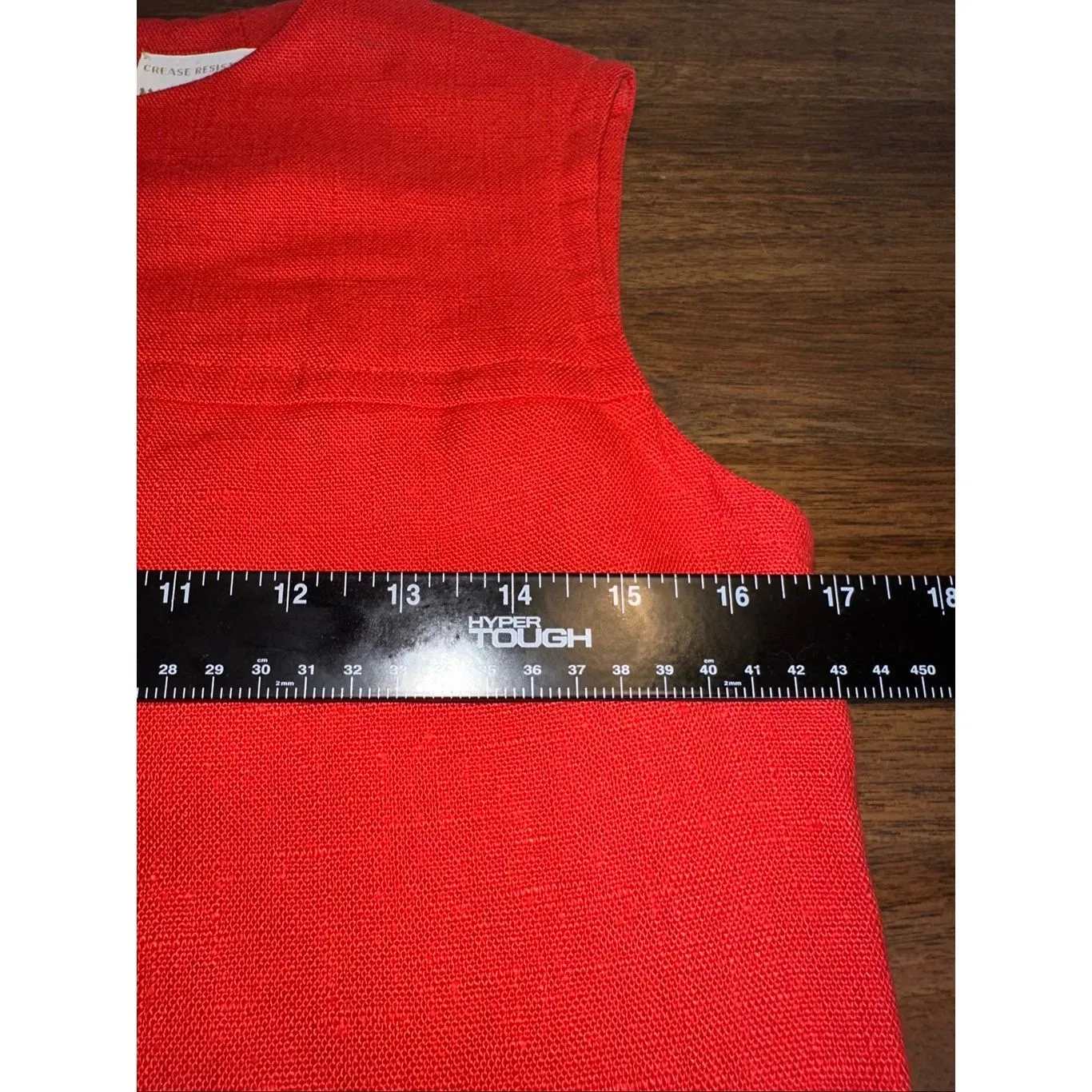 Vintage Moygashel Linen Woven Drop Waist Dress Red Size 6 - Image 5