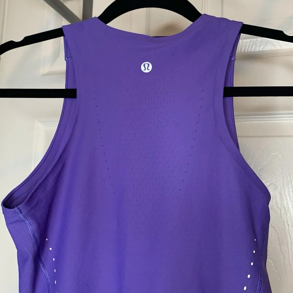 Lululemon Senseknit Running Tank Top Purple Charged Indigo Sz 6 - Image 6