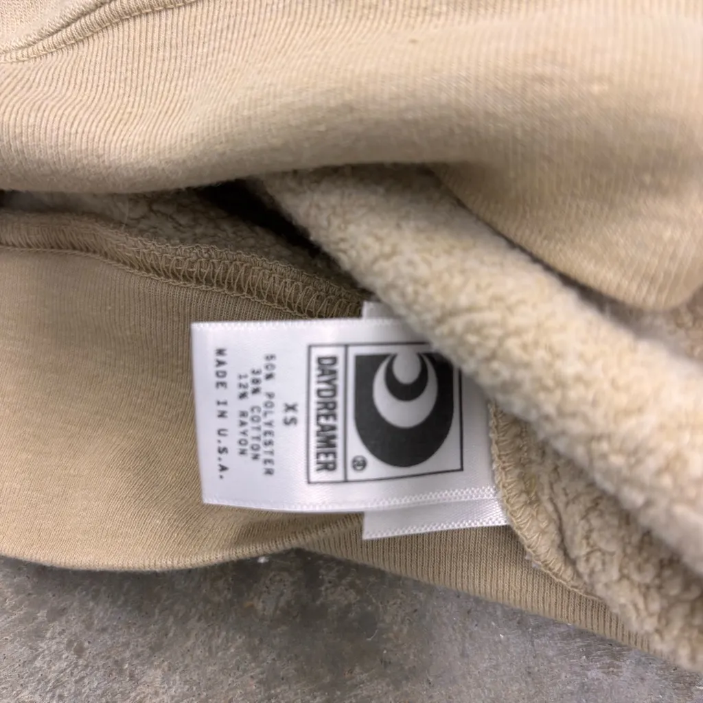 Daydreamer Grateful Dead Skull & Roses Sweatshirt Tan Pink Womens XS - Image 4