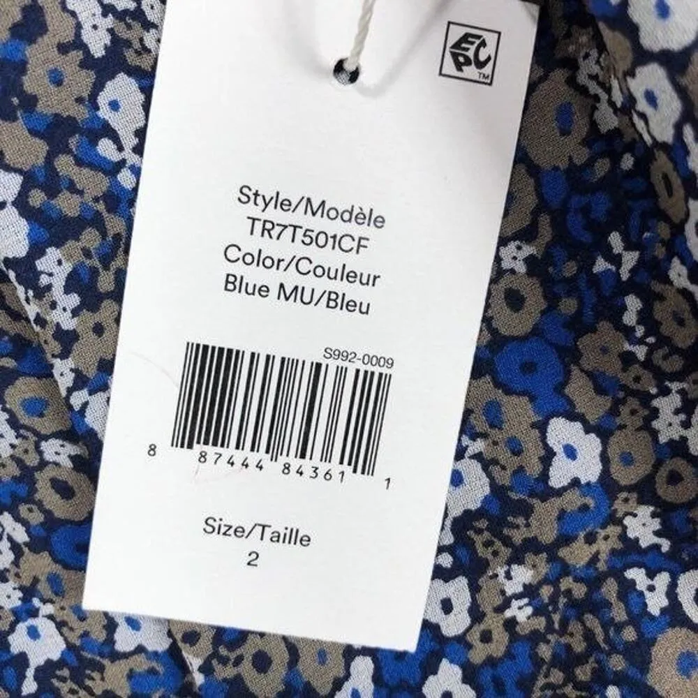 NEW! Derek Lam 10 Crosby Silk Floral Mini Dress Ruffle Tiered Sleeveless Size 2 - Image 2