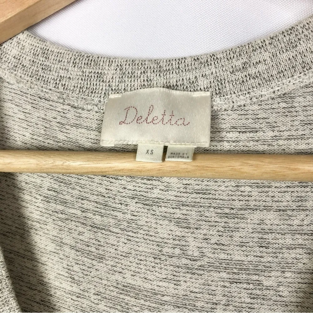 Anthropologie Deletta Dava Gray Floral Layered Tank Top XS - Image 5