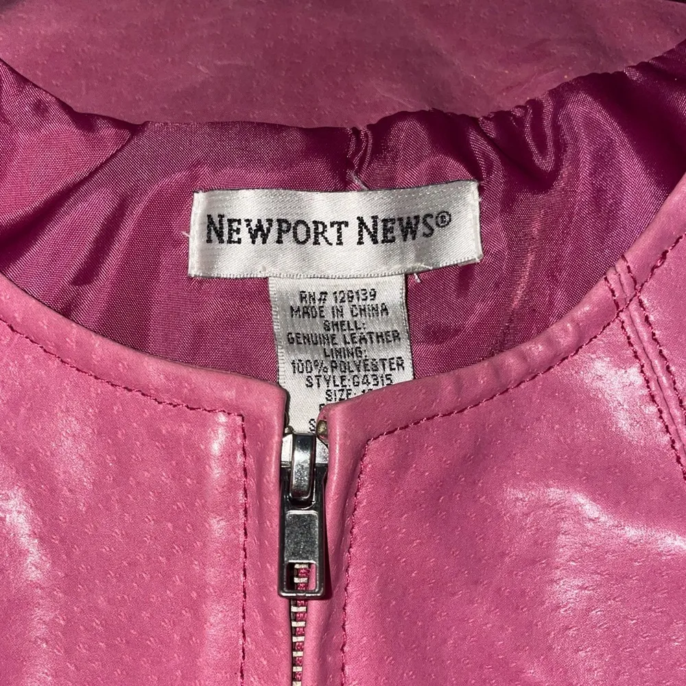 Newport News Pink Leather Jacket - Image 3