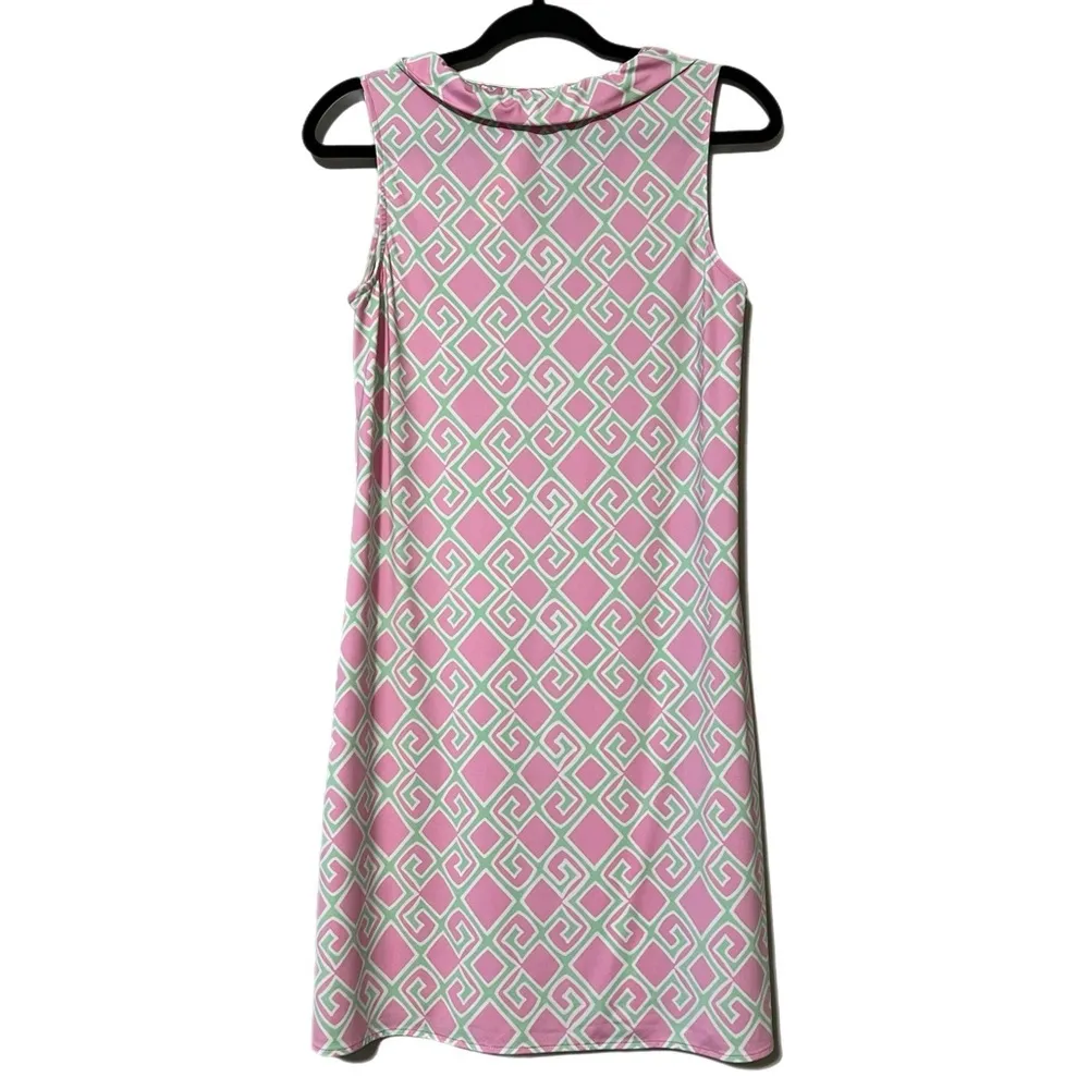 Crown & Ivy size small pink green and white sleeveless summer dress vacation - Image 2