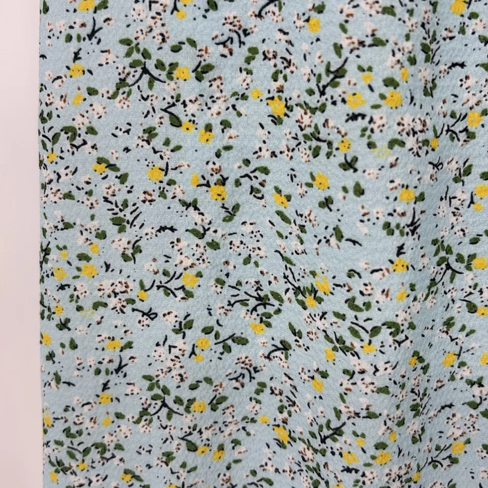 Romwe Floral Crop Top Skirt Two Piece Set Women’s Size Large Blue & Yellow EUC! - Image 7