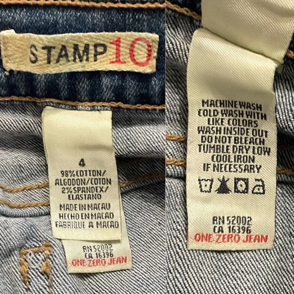 Stamp 10 Blue Metal Detail Custom Cutoff Shorts 4 - Image 5