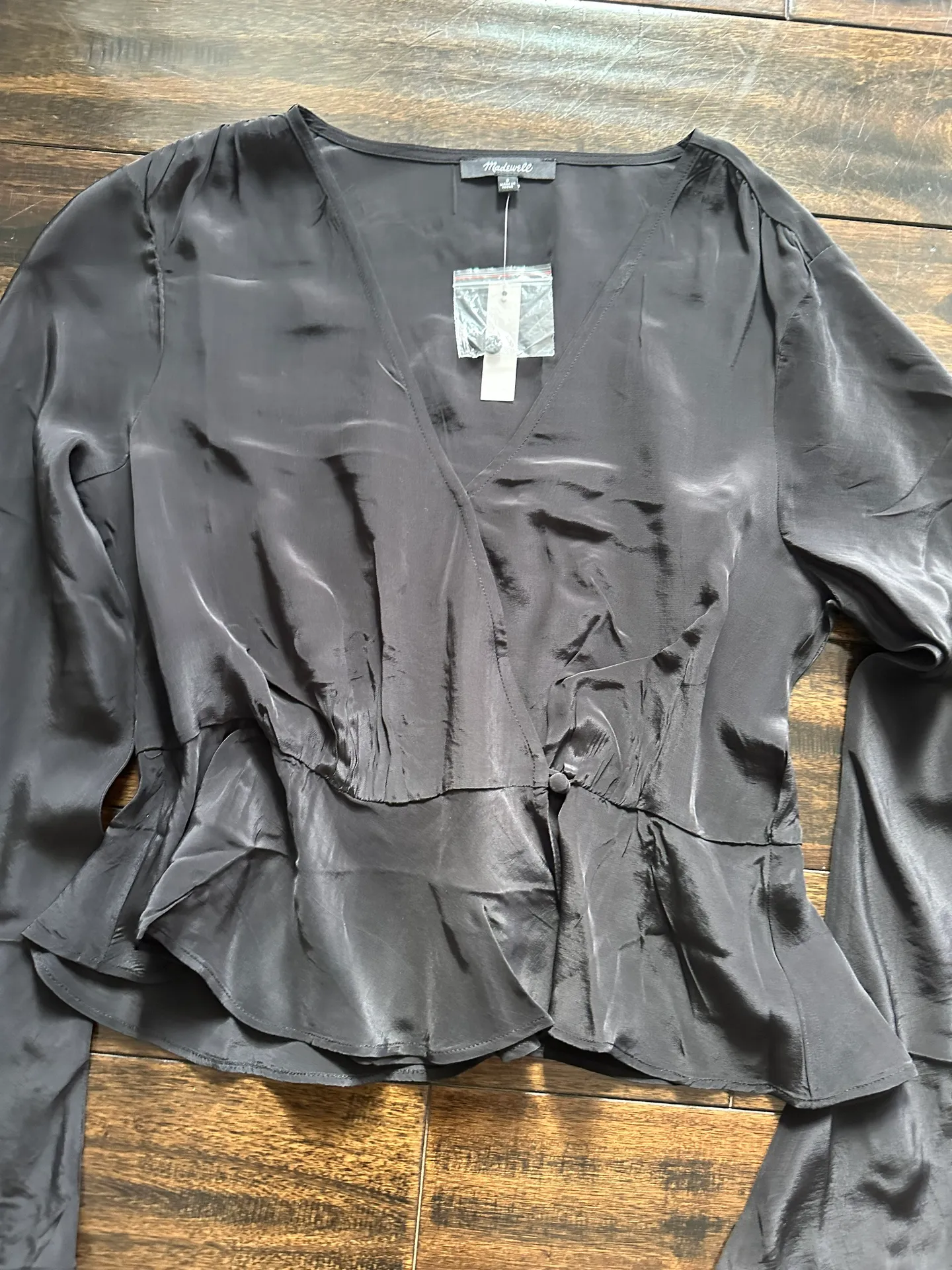 Bell Sleeve Blouse - Black - Image 3