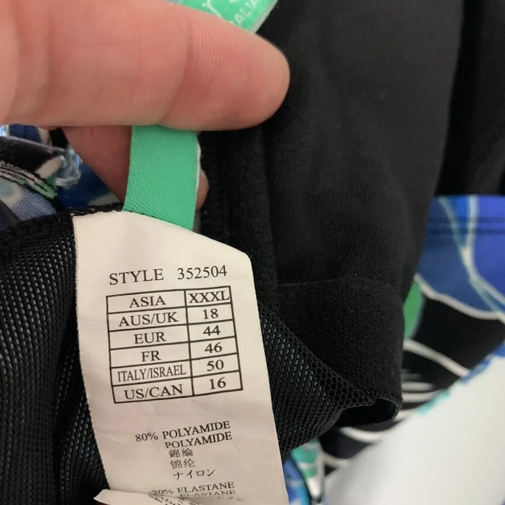 Seekers Australia Swimsuit 16 Blue One Piece Built‎ In Bra Padding - Image 7