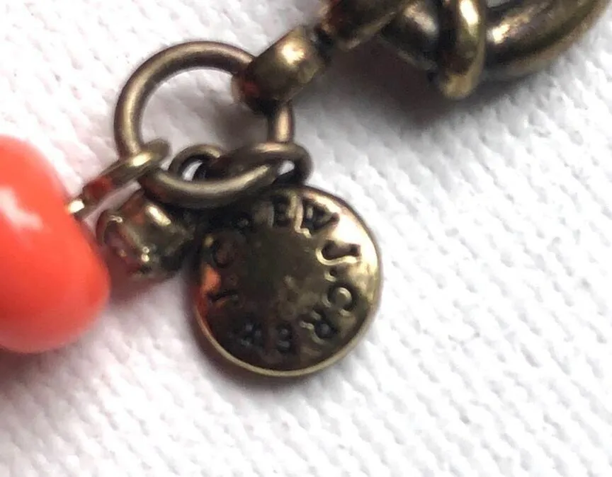 J.Crew Factory Orange Beaded Women's Fashion Statement Necklace - Image 3