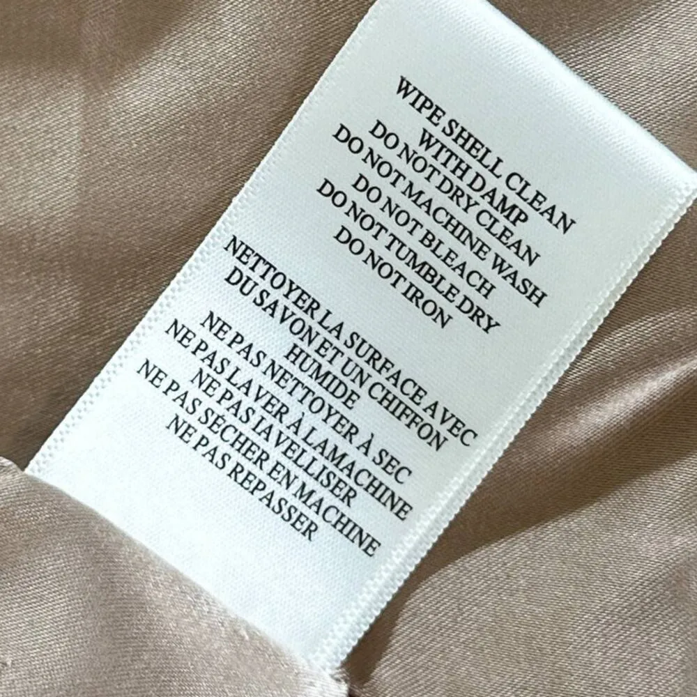 BlankNYC Faux Leather Classic Full Zip Crop Moto Jacket Natural Light Tan Small - Image 10