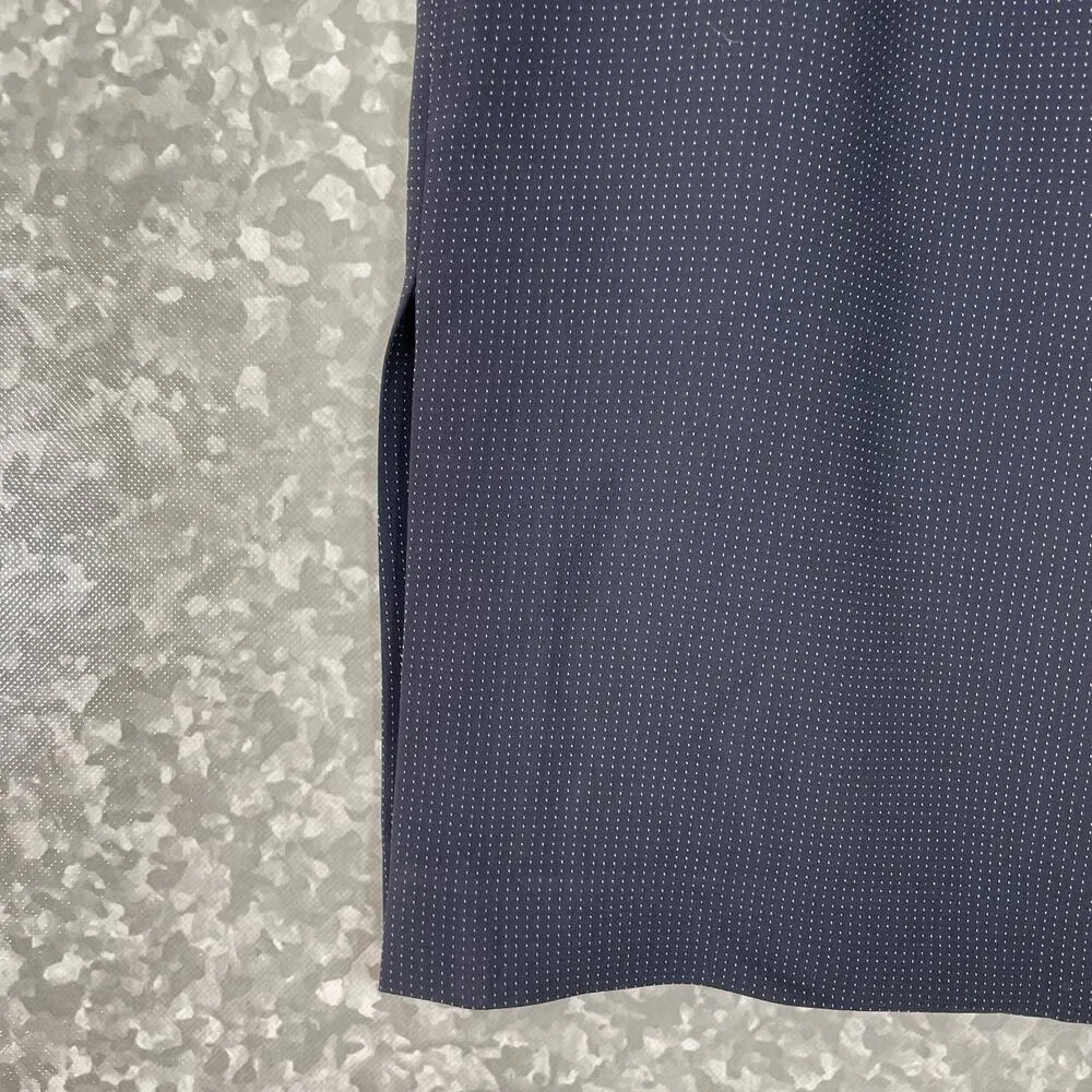 Louben Navy Blue Dotted Career Straight Pencil Skirt - Image 5