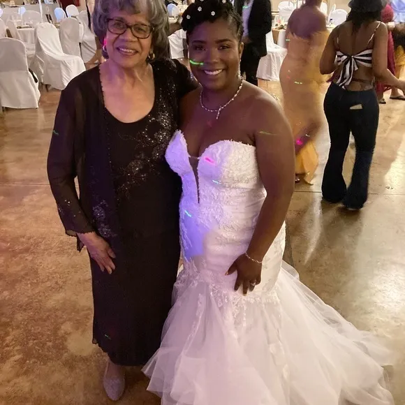 Cameron Blake by Man Chéri Mother of the bride Brown sequins dress Set pant Sz 8 - Image 2