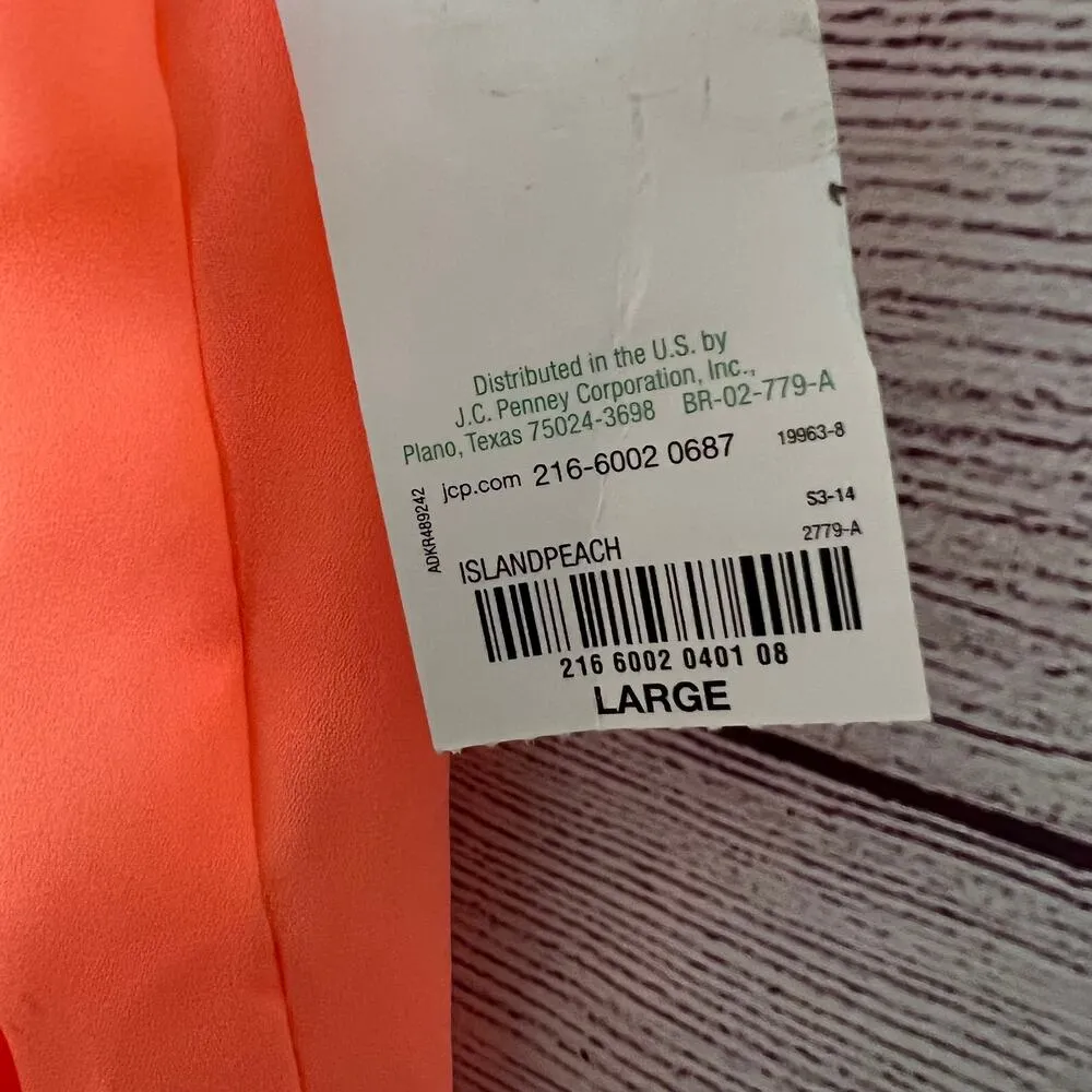 Decree Women's Neon Orange Sleeveless Sz L NWT - Image 3