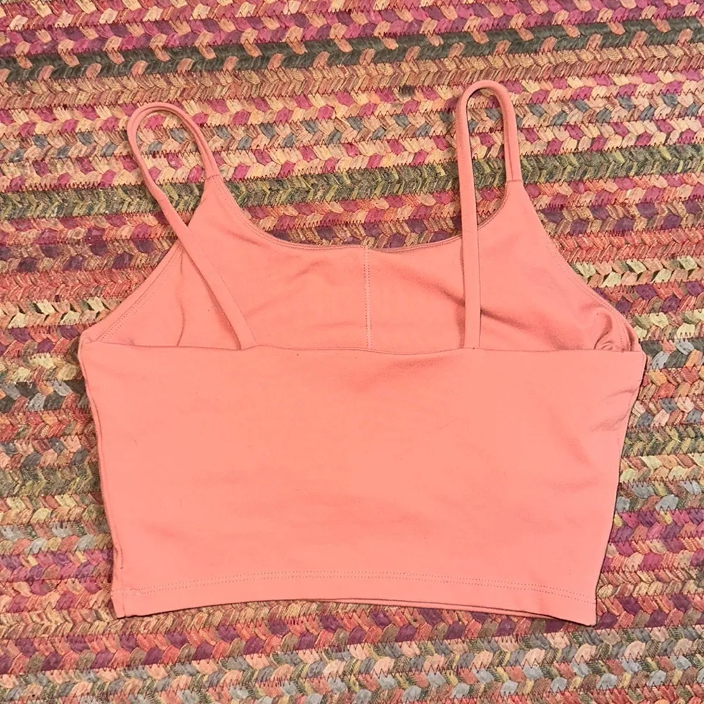 PINKY ORANGE ATHLETIC CROP CAMI TANK - Image 2