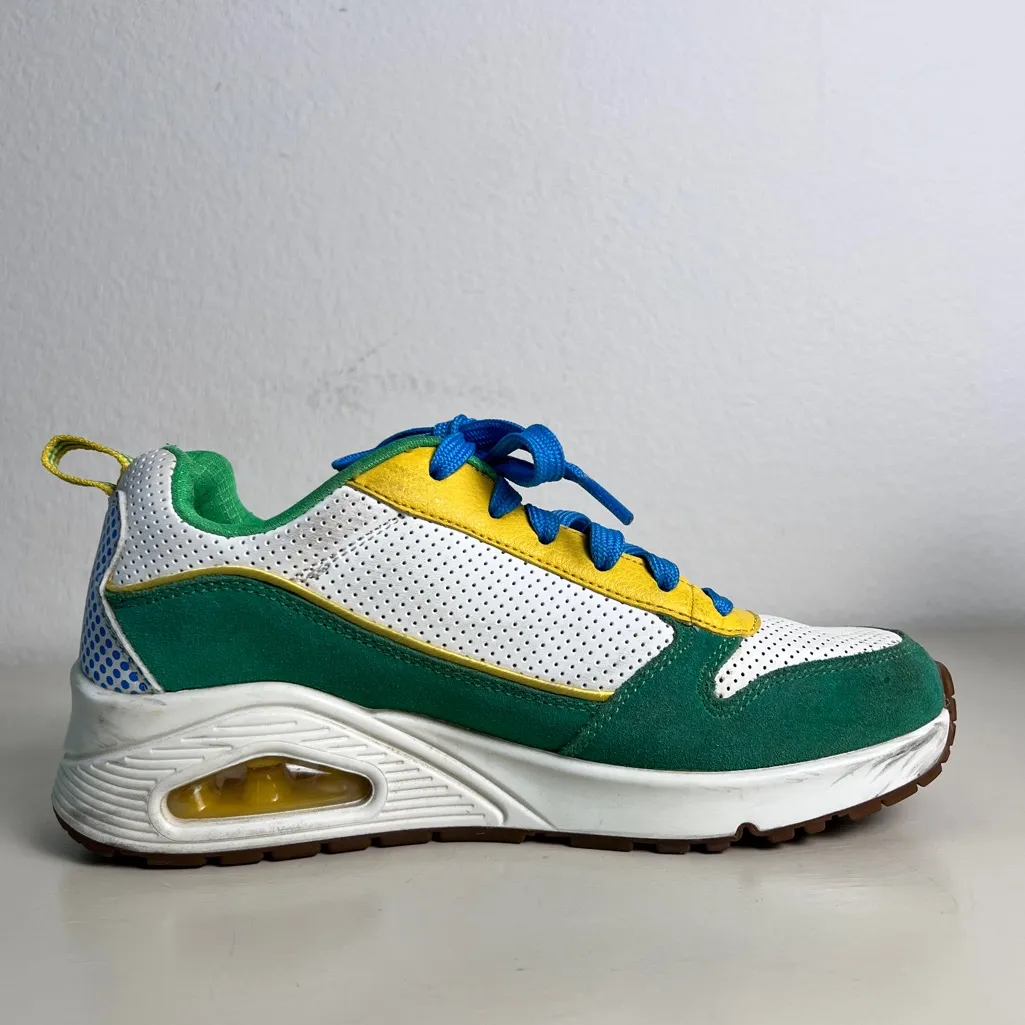 Skechers x BT21 Chimmy Sneakers Green Yellow White Lace‎ Up Shoes US 6 K-Pop BTS - Image 6