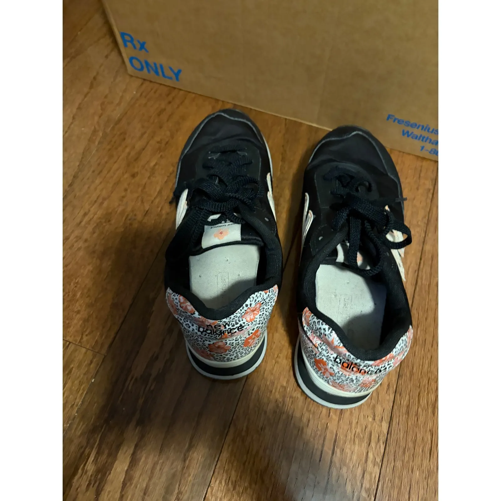 New Balance 515 Women Black Floral Leopard Print Athletic Shoes Sneakers - Image 2