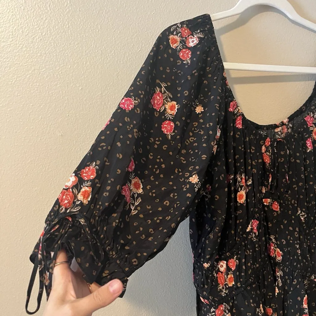 Women’s‎ Blouse Dark Floral Cottage Vamp Whimsigoth Animal Boho 16 Large Peplum - Image 2