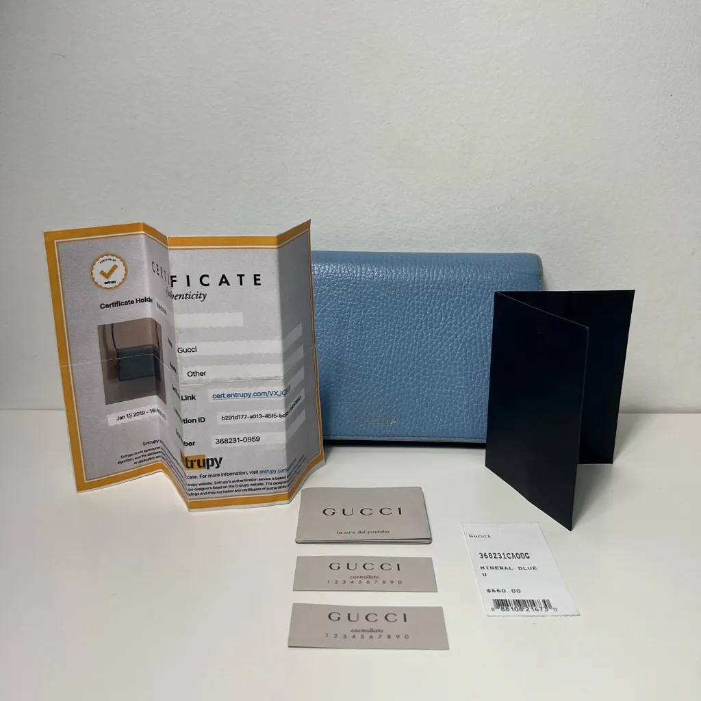 Gucci Dollar Calfskin Mini Swing WOC Wallet On Chain Crossbody Bag Purse - Image 4