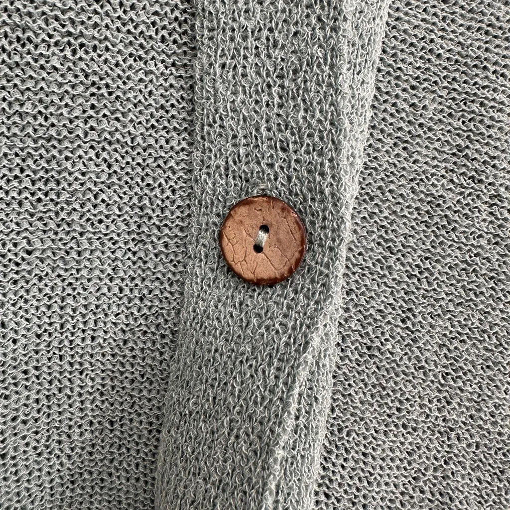 Heyson Oversized Knit Button Hooded Sweater size 1X Short Sleeves Cardigan NWT Green - Image 5