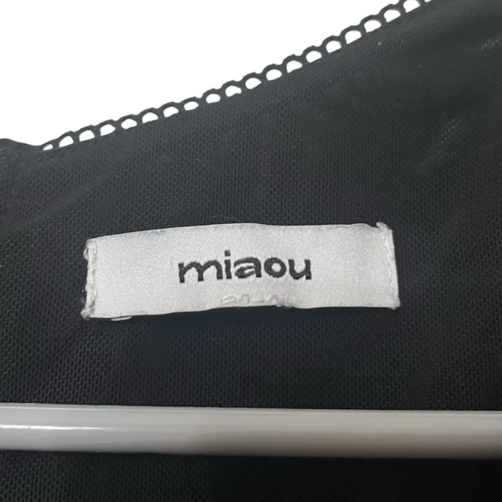 Miaou Campbell Corset Bodysuit Black Women’s Size Small Deadstock Eco Mesh - Image 10