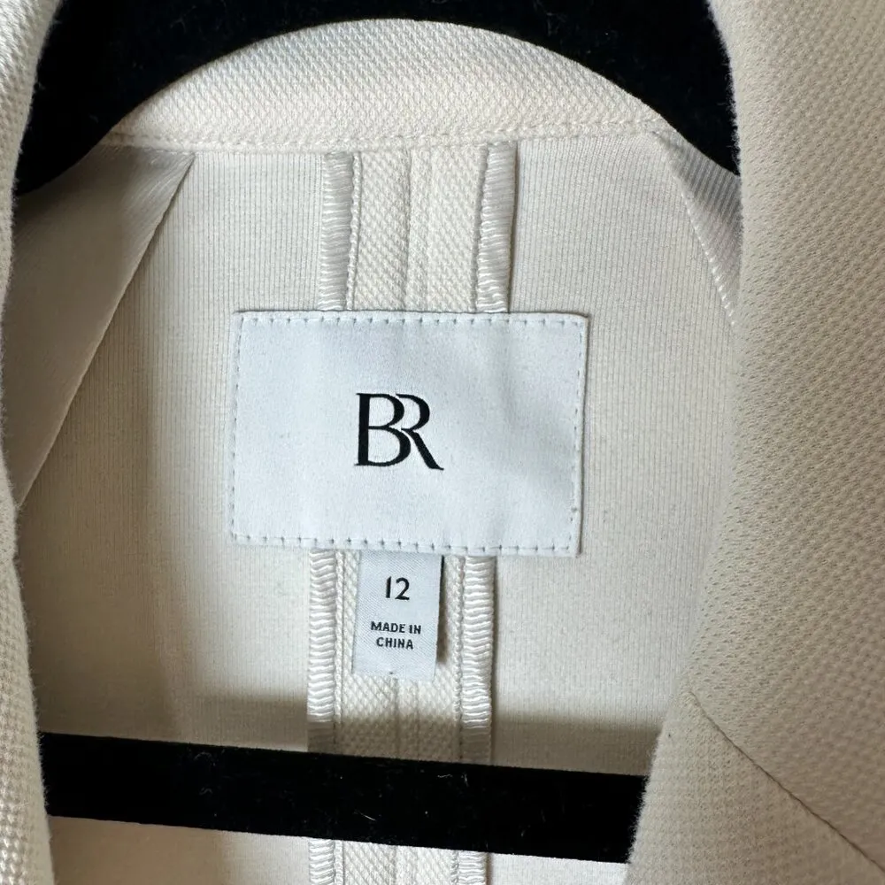 BANANA REPUBLIC Patch Pocket Blazer Transition Cream Size 12 - Image 7