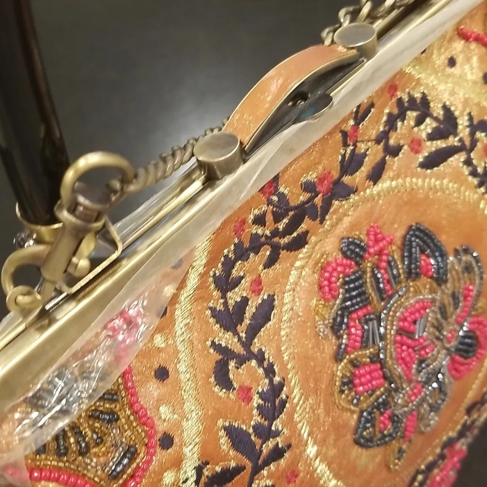 💕PATRICIA NASH💕 Sedavi Satchel Bag ~ Provencal Beading NWOT - Image 12