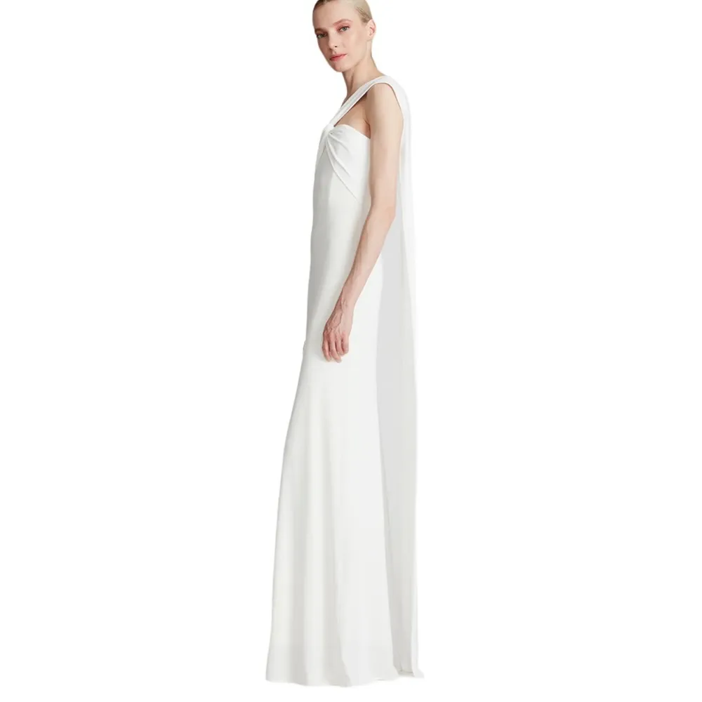 Halston Heritage Halston Blain Jersey Twist Gown White Size 8 NWT - Image 4
