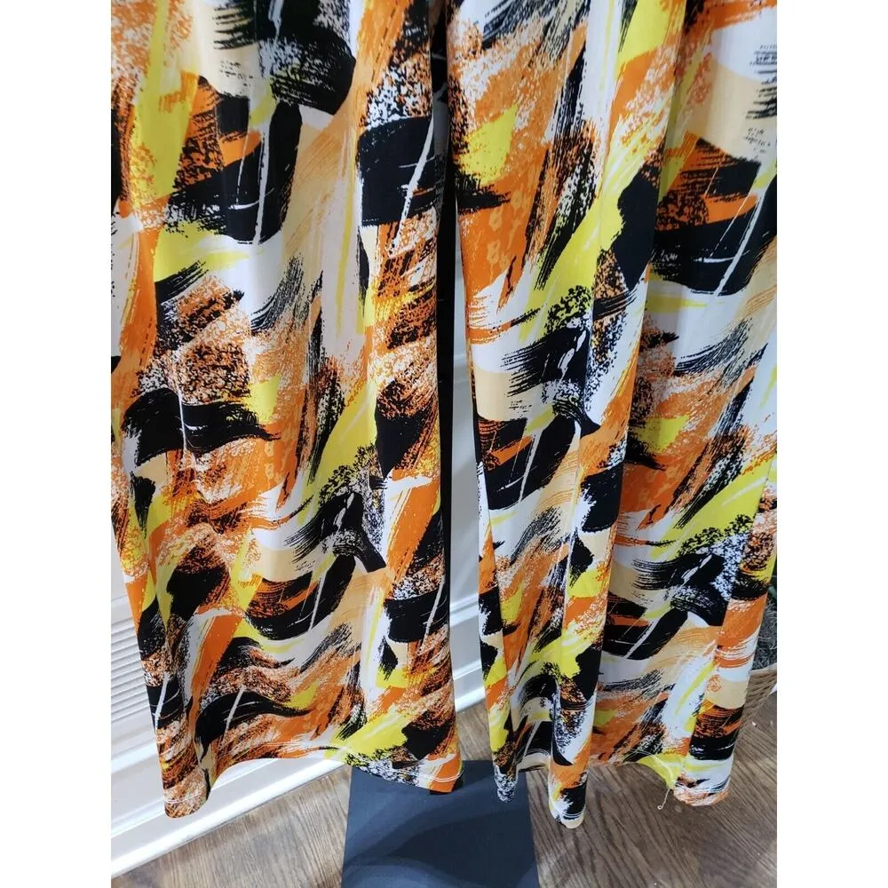 Cato Womens Multicolor Polyester Casual Elastic Waist Wide Leg Pants Size 18/20W - Image 3