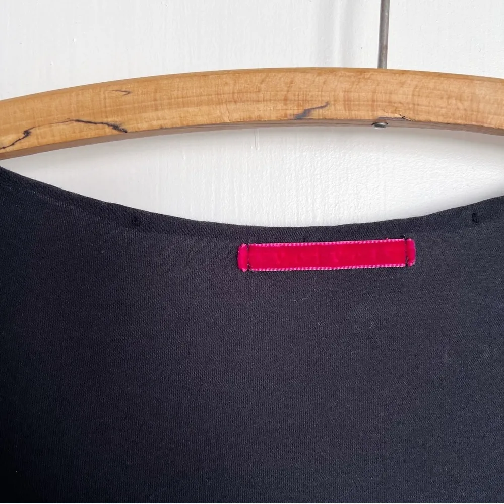 Velvet by Graham & Spencer • Anthro black asymmetrical tank dress cotton jersey - Image 3